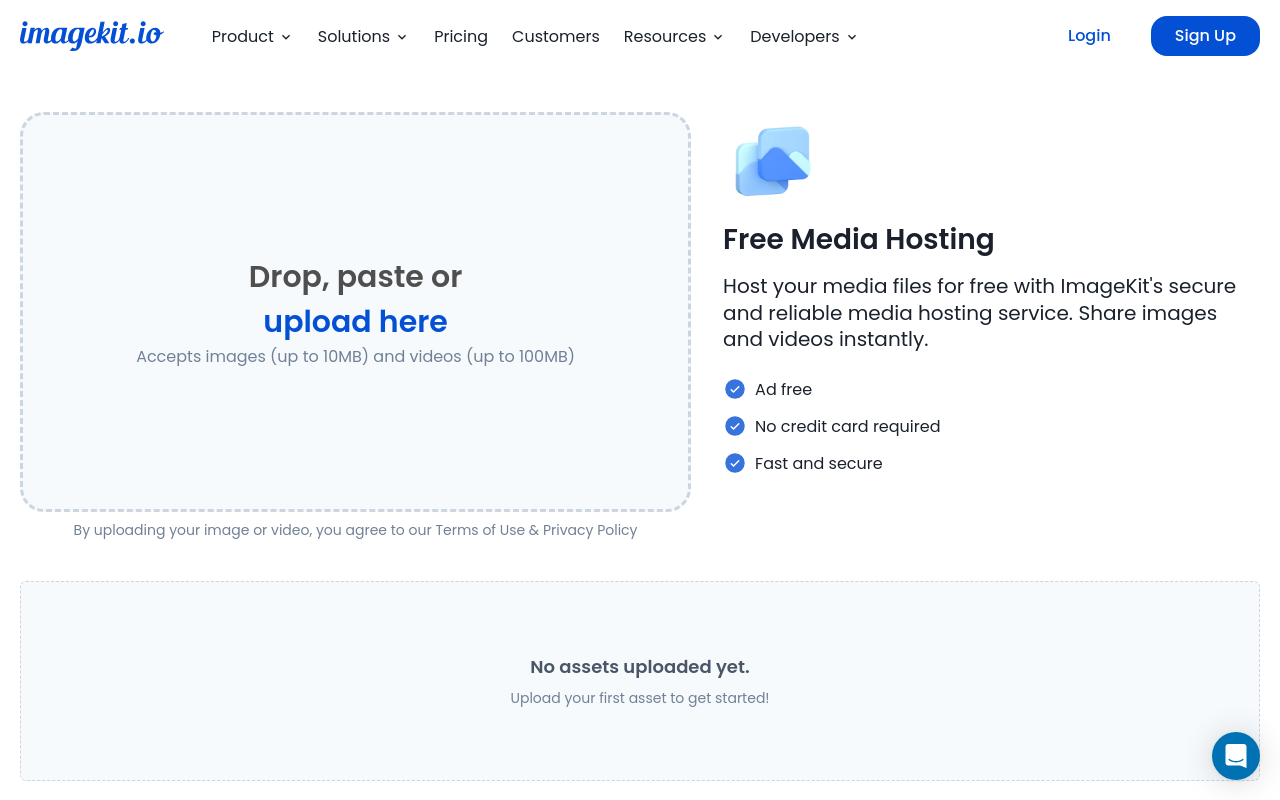 Free Media Hosting by ImageKit